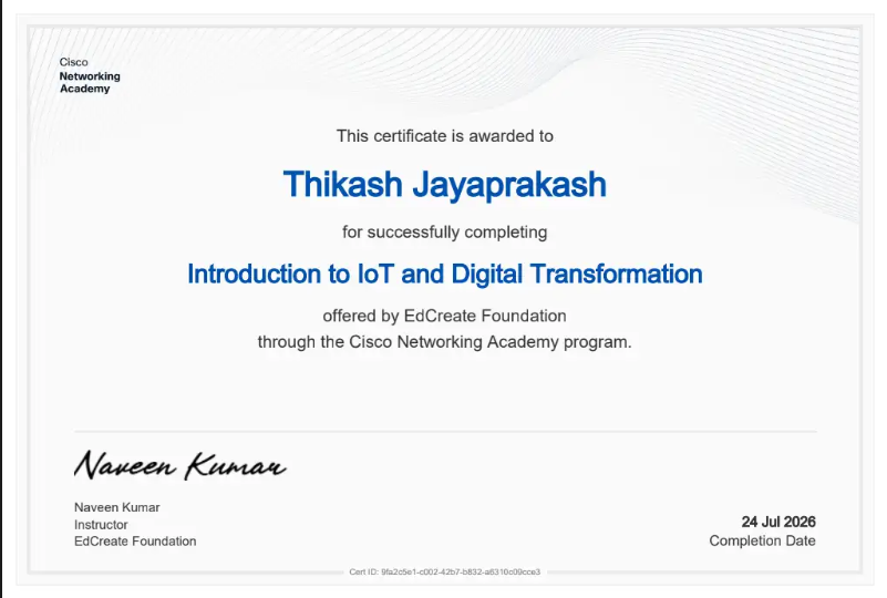 IoT & Digital Transformation Certification